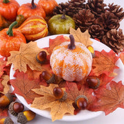 Artificial Pumpkin Autumn Fall Wreath Decorations Mini For Home Party Halloween