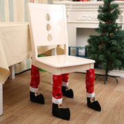 4 Pieces Santa Pants and Shoes Design Table Chair Legs Covers