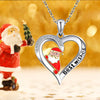 Trendy Heart Alloy Santa Elk Pendant Necklaces for Woman