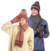 Fiocco di neve invernale lavorato a maglia ispessita Cappello Sciarpa Guanti 3PCS Set