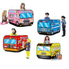 Children DIY Toys Foldable Truck/Police Car/School Bus/Ice Cream Tents Outdoor Indoor Kids Gift