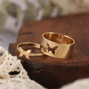 Creativo squisito moda coppia anello set gioielli da sposa fidanzamento amante