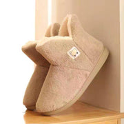 Women Winter Warm Thick Bottom High Top Home Plush Slippers