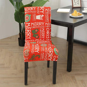 4/6 PCS Removable Festive Dust-Proof Chair Protector Christmas Print Decoration