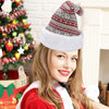 Winter Adult Kid Snowflake Fawn Knitted Christmas Hat