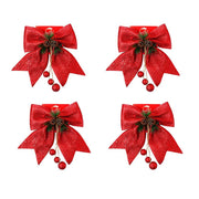 4Pcs/Set Bowknot Christmas Tree Decoration Gift Wrapping Accessories