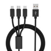 3-in-1 Multi Fast Universal USB Charging Cable Compatible for Type C/ iPhone IOS/ Android