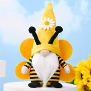 Bee Wings Daisy Hat Rudolph Figurine Yellow Bee Old Man  Doll Ornament