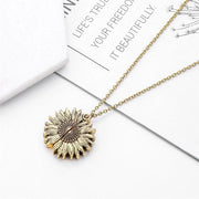 Flower Necklace Sunflower Double-layer Lettered Pendant Necklaces