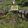 Ornamento della statua della resina della mangiatoia per uccelli della ragazza della foresta delle fiabe all'aperto