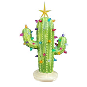 Ornamenti in resina Cactus di Natale in ceramica con decorazioni luminose