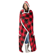Wearable Blanket Adult Winter Warm Cozy Hooded Blanket