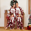 Set di pigiami natalizi per genitori e figli con stampa di cervi