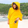 Flannel Hooded Wrap Bathrobe Surf Poncho Towel with hooded