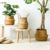 Seagrass Storage Basket Handmade Wicker Hanging Basket for Home Decoration