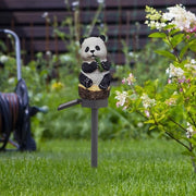 Solar Garden Resin Panda Statue LED Ground Plug Light
