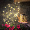 Solar LED Watering Can Firework Light Outdoor Garden Decoration