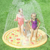 Kids PVC Lawn Sprinkler Play Mat 170x170cm Pizza Donuts Water Splash Playing Pad