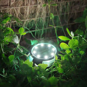 2PC Solar Ground Lights Outdoor Waterproof LED Disk Lights