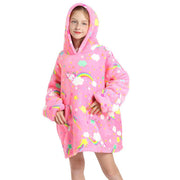 Super Warm Huggle TV Blankt with Sleeve Pockets Hooded Pullover