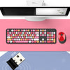 Sweet Mixed Color Cute Wireless Keyboard Mouse Set