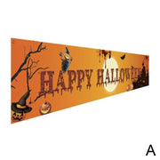 Outdoor Foldable Halloween Party Banner Pull Flag Hanging Decor