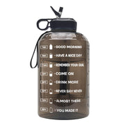 3.78L Portable Clear Plastic Sports Camping Water Bottle With Straw