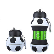 Collapsible Silicone Durable Handheld Kids Water Bottle For Camping Hiking