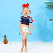 Summer Girls Elsa Anna Snow White Princess Bikinis Set Swimwear