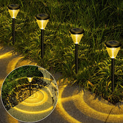 4 Pack Solar Garden Colorful Ring Lights for Outdoor Decoration